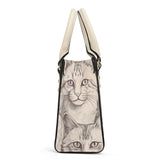 Cat Print  Luxury Women PU Handbag