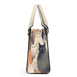 Cat Print  Luxury Women PU Handbag