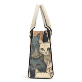 Cat Print  Luxury Women PU Handbag