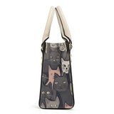 Cat Print  Luxury Women PU Handbag