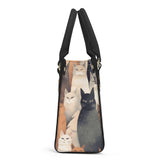 Cat Print  Luxury Women PU Handbag