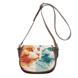 Cat Print  Saddle Bag