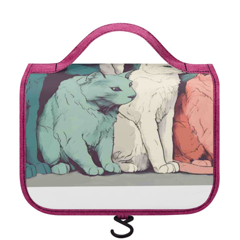 Cat Print  Toiletry Cosmetic Travel Bag