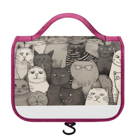 Cat Print  Toiletry Cosmetic Travel Bag