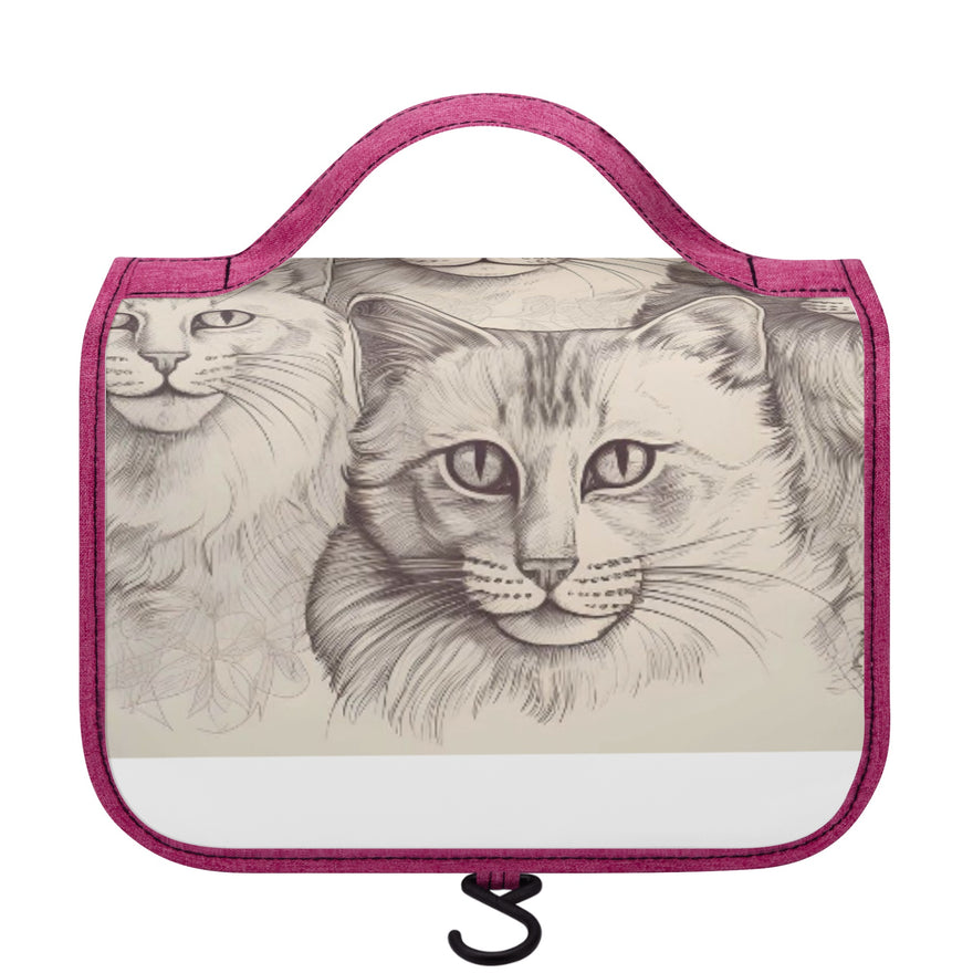 Cat Print  Toiletry Cosmetic Travel Bag