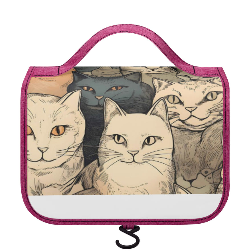 Cat Print  Toiletry Cosmetic Travel Bag