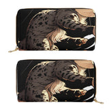 Cat Print  PU Leather Zipper Wallet