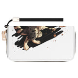 Cat Print  Leather Zipper Wristlet Wallet