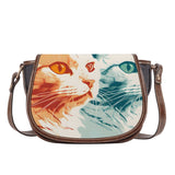 Cat Print  Saddle Bag
