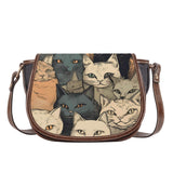 Cat Print  Saddle Bag