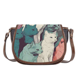 Cat Print  Saddle Bag