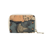Cat Print  Zipper Card Holder