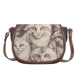 Cat Print  Saddle Bag