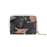 Cat Print  Zipper Card Holder