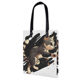 Cat Print  PU Leather Handbags
