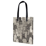 Cat Print  PU Leather Handbags