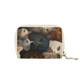 Cat Print  Zipper Card Holder