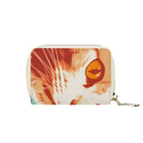 Cat Print  Zipper Card Holder