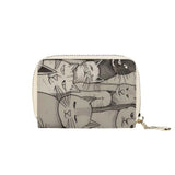 Cat Print  Zipper Card Holder