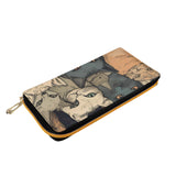 Cat Print  PU Leather Zipper Wallet