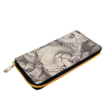 Cat Print  PU Leather Zipper Wallet