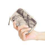 Cat Print  Zipper Card Holder