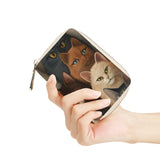 Cat Print  Zipper Card Holder