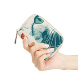 Cat Print  Zipper Card Holder