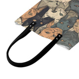 Cat Print  PU Leather Handbags