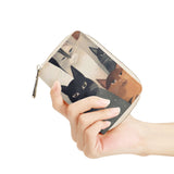 Cat Print  Zipper Card Holder