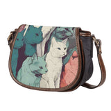 Cat Print  Saddle Bag