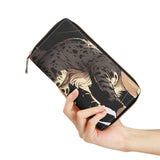 Cat Print  PU Leather Zipper Wallet