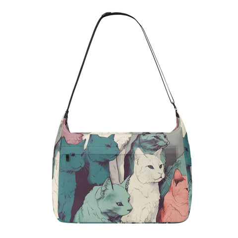 Cat Print  Journey Laptop Messenger & Shoulder Bag