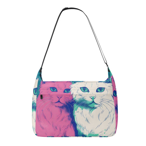 Cat Print  Journey Laptop Messenger & Shoulder Bag