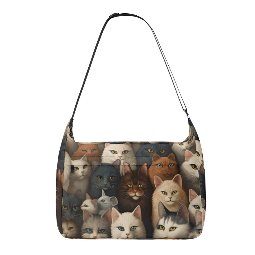 Cat Print  Journey Laptop Messenger & Shoulder Bag