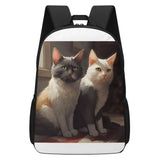 Cat Print  17 Inch School Backpack