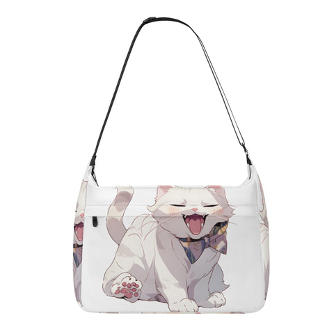 Cat Print  Journey Laptop Messenger & Shoulder Bag