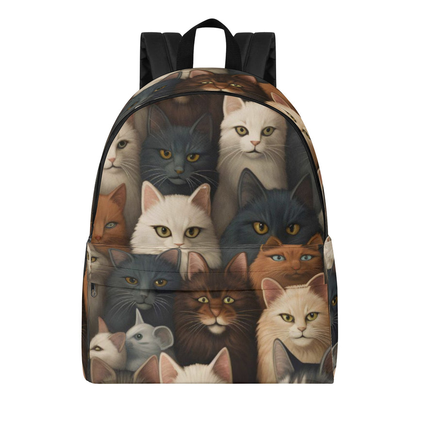 Cat Print  New Canvas Backpack