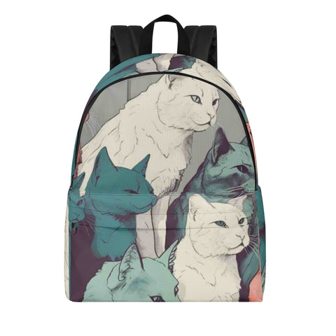 Cat Print  New Canvas Backpack