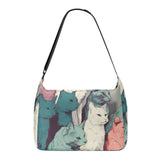 Cat Print  Journey Laptop Messenger & Shoulder Bag