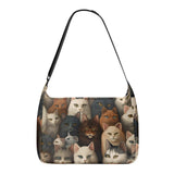 Cat Print  Journey Laptop Messenger & Shoulder Bag