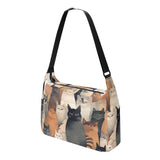 Cat Print  Journey Laptop Messenger & Shoulder Bag
