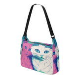 Cat Print  Journey Laptop Messenger & Shoulder Bag