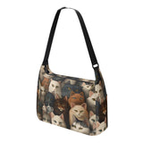 Cat Print  Journey Laptop Messenger & Shoulder Bag