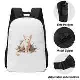 Cat Print  17 Inch School Backpack