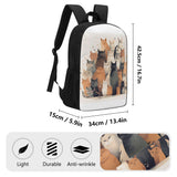 Cat Print  17 Inch School Backpack