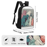 Cat Print  17 Inch School Backpack
