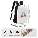 Cat Print  17 Inch School Backpack