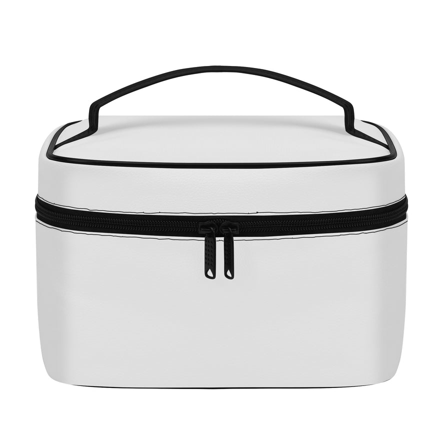 All-Over Print Leather Cosmetic Bag