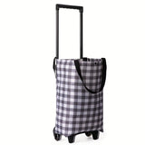 1pc, Portable Shopping Cart With Wheels Foldable Portable Express Household Retrieval Bag Grocery Bag Small Pull Cart Trailer Kitchen Organization And Storage